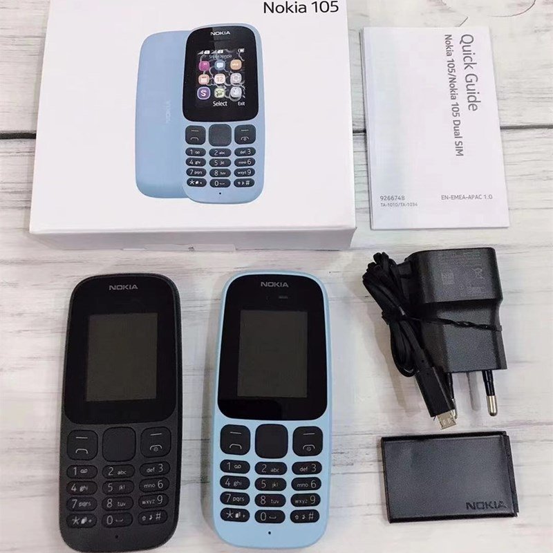 Hot sale for Nokia 105 2017 GSM 2G quad band non intelligent mobile phone dual card elderly phone elderly button mobile phone